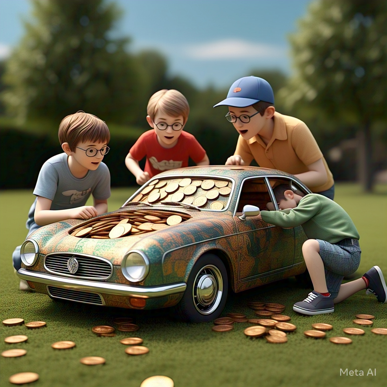 3D Car Coin Hunt