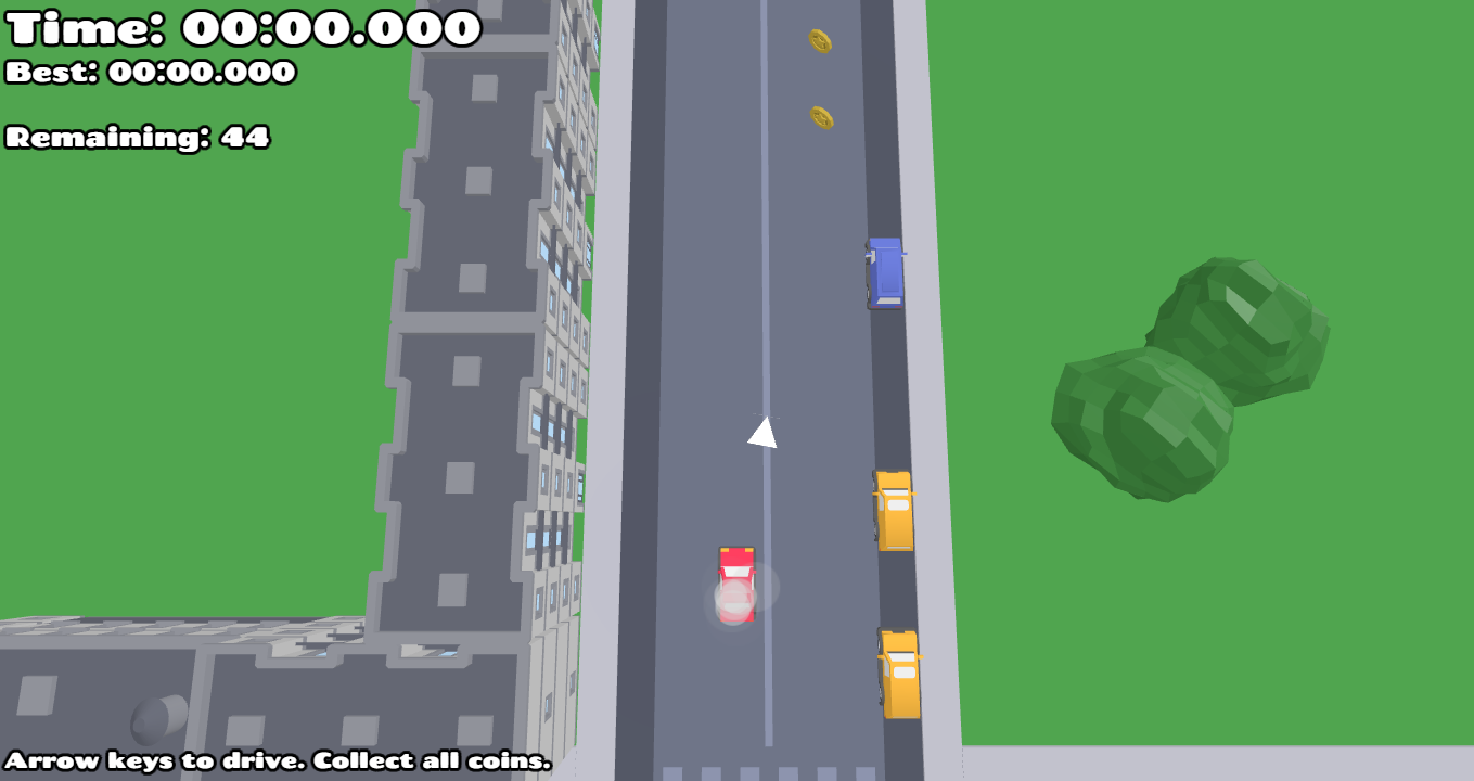 3D Car Coin Hunt