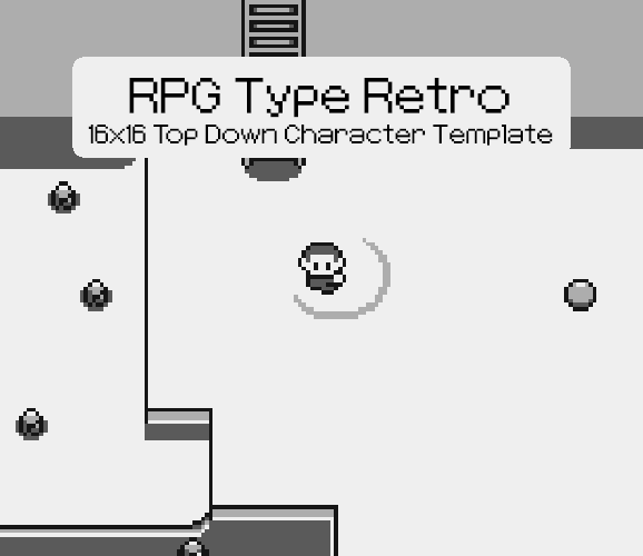 RPG Type Retro 16x16 Top Down Playable Character Base (DEMO)