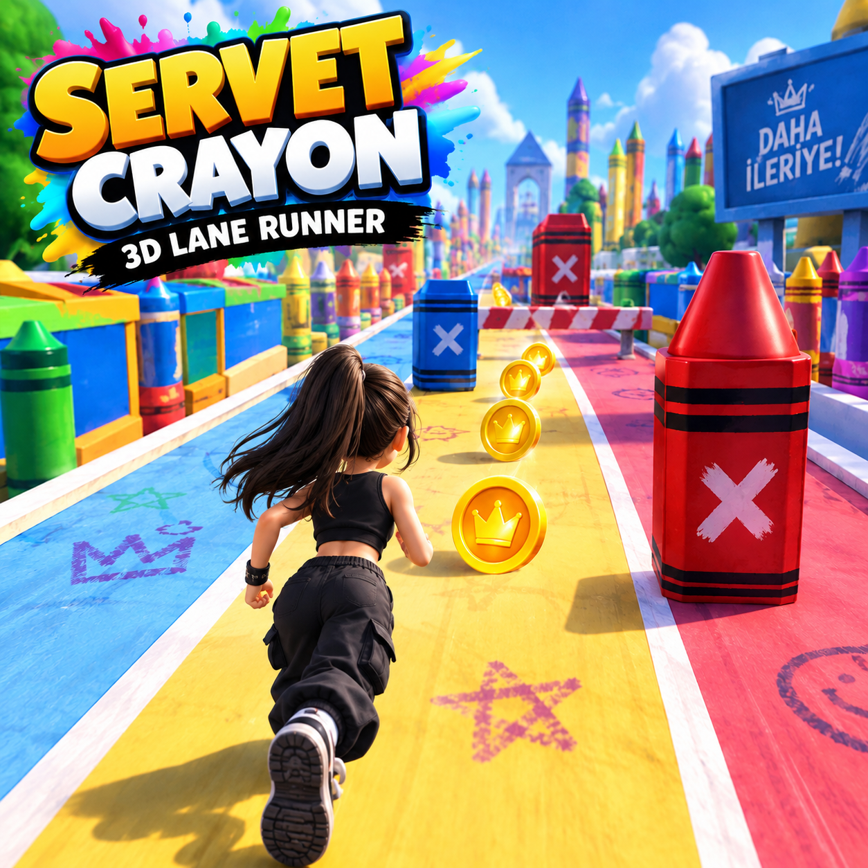 Secret Crayon (3d lane runner) game artwork