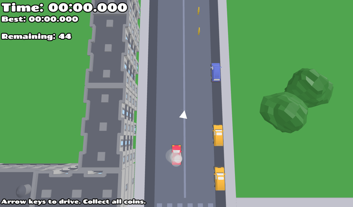 3D Car Coin Hunt