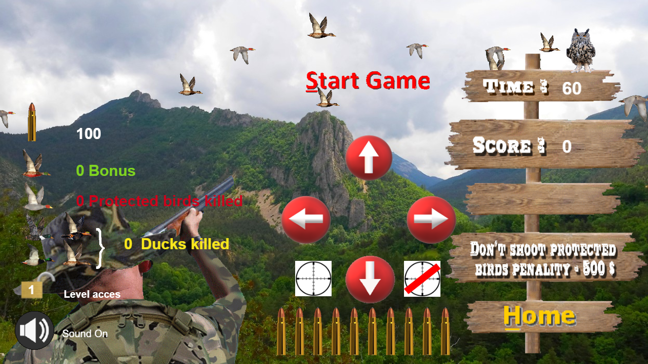 Duck hunter virtual game classic