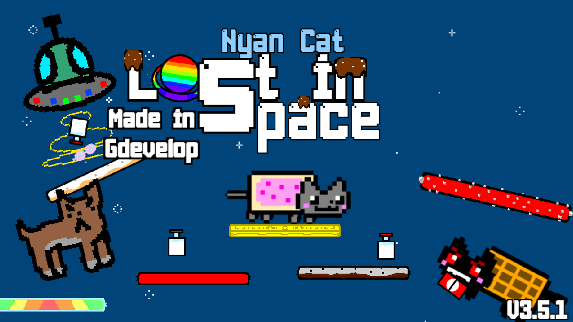 Nyan Cat: Lost In Space. Made in Gdevelop