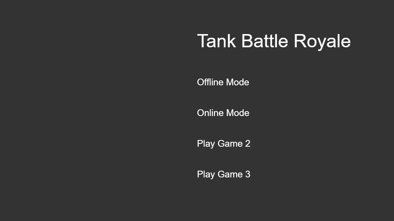 3D Tank Multiplayer Game 
